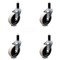 Service Caster 4 Inch Thermoplastic Rubber Wheel 1-1/8 Inch Expanding Stem Caster SCC, 4PK SCC-EX05S410-TPRS-118-4 - alternate 1